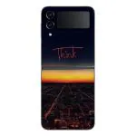 GADGETSWRAP Printed Vinyl Skin Sticker for Samsung Galaxy Z Flip 4 - think twice code once