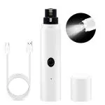 Qpets Electric Dog Nail Trimmer with LED Light, Dog Nail Grinder Rechargable Cat Nail Trimmer, 2 Adjustable Speed Dog Nail Cutter for Dog Cats