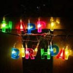 Smartcraft Colorful Happy Birthday Light Battery Operated String Lights (Multicolor)