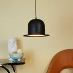 Cap Black Iron Hanging Lights - CAP-1LP - without bulb