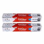 Freshee Aluminium Foil Roll for Packing Food, 15mtr Silver Foil Roll Pack of 2 Food Wrapping Foil