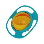 MAPPERZ 1 Pc No Spill Gyro Bowl for Kids, 360 Degree Rotation Spill Proof Food Bowl- Multicolor