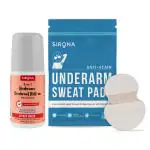 Sirona Underarm Sweat Pads 12s and Underarm Roll On Deodorant Citrus Cheer 50ml