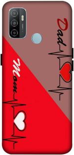 SARTOOLIYA Oppo A32 Multicolor Plastic Mom Dad Wallpaper Printed Water Proof Back Cover