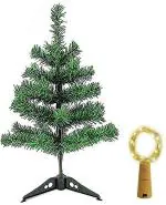 Green Plant indoor Generic 8 cm (0.26 ft) Artificial Christmas Tree (Green)