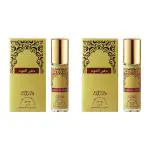 Nabeel - Dahn Al Oud Premium Attar Roll-on Perfume Oil | 100% Non Alcoholic | Crown jewel among Woody Oud Perfumes with essence of Bergamot, Rose, and Agarwood | 6ml (Set of 2) | Made in U.A.E