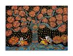 Tamatina Multicolor Unframed Golden Shower Miniature Indian Art Canvas Painting - 36X27 Inch