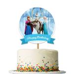 Festiko Frozen Theme Happybirthday Theme Party Cake Decoration Cake Topper, Frozen Themes Party Favors For Kids Birthday Decoration (Cake Topper)