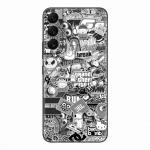 Mobiaspire Samsung S22 Monochrome Sticker Bomb Mobile Skin