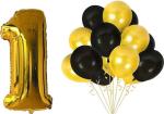 FANEX Solid Latex Birthday Decoration Metallic Balloons (Pack of 21)