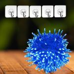 X4Decor 42 LED Fairy String Lights Decorative Indoor/Outdoor Lighting With 5 Wall Hooks For Hanging Twinkle Lights For Navratri Dussehra Durga Puja Christmas New Year Decoration (Blue Combo Po-1)