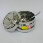 Horizon Stainless Steel Ghee Pot Dwarika Ghee Pot Plain: Elevate Your Cooking with Timeless Simplicity SIZE - 3