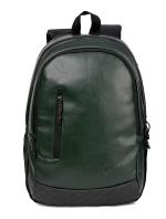 F Gear Bi Frost Executive Olive Green Art leather Laptop Backpack 27 L