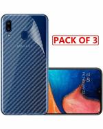 GADGETRONICS Samsung A20 Transparent Plastic Scratch Resistant Back Screen Protector (Pack of 3)