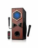 Tronica RIDHAM 4 - The Powerful Bluetooth 80W Home Theater DJ Speaker from Tronica, Supports PenDrive/SD Card/FM/TV/Aux/Mic with Remote (2 Free MICS- one Wired & one Wireless)
