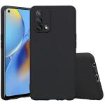 Lustree Oppo A74 5G Black Silicone Scratch Resistance and Dust Proof Back Cover - 18 x 5 x 0.05 cm
