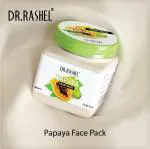 DR.RASHEL Papaya Face Pack for Glowing Skin, Oil Control, Acne, Pimples, Detan, Blemishes, Pigmentation & Brightening, Face Cleansing for Face & Body (380 Ml)