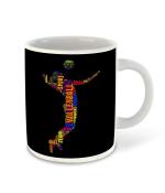 Whats Your Kick Spirit Trophy Ball Volleyball Quotes On Men Printed White Ceramic Coffee Mug 325 ML