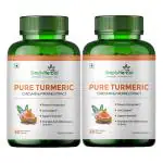 Simply Herbal 800 MG Turmeric Curcumin & Piperine Extract Capsules for Immunity | Immunity Boosters Capsule for Adults | Good for Skin & Joint Pains | Natural and Pure Curcuminoids Capsule, 60 Capsules Each (Pack of 2)