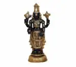 Idol Collections Multicolor Brass Lord Venkateshvara As Tirupati Balaji Statue, 16.5 Inch
