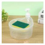 QINPIN Kitchen Liquid Soap Dispenser Pump, Dish Wash, Gel, Soap, Shampoo with scrubber(Pack of 1)