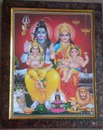 Framtastic Lord Shiva Family Rectangular Photo Frame