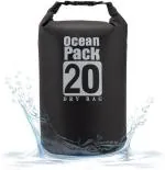 Crevizon Waterproof Dry Bag, 500D PVC Waterproof Bag with Waterproof Phone Pouch and Long Adjustable Shoulder Strap for Kayaking Canoeing Swimming -Multicolor (20 Liter)