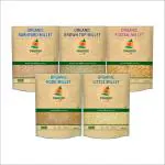 PragatiNatural All 4 Types of millets (1kg Each) Brown Top (Andu korralu), Kodo (Arikalu), Barnyard (Oodalu), Little (Samalu)