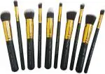 Dream Maker DM-140 Black and Gold Makeup Brush 10 Piece