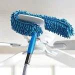 OXILY Foldable Microfiber Fan Cleaning Duster Steel Body Flexible Fan Mop for Quick Ceiling, and Fan Dusting Office Fan Cleaning Brush with Long Rod (1 Piece)