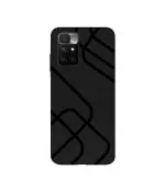 Casotec Zig-Zag Black Line Design 3D Printed Hard Back Case Cover for Mi Redmi 10 Prime