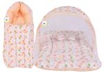 Toddylon New Born Baby Bedding Set Mosquito Net Bed & Sleeping Bag Combo for 0-6 Months Baby Boy's & Baby Girl's