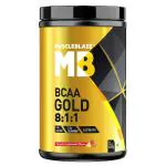 MuscleBlaze BCAA Gold 8:1:1 with Higher Leucine, Electrolytes, Glutamine (Raspberry Lemonade, 450 g)