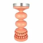 Duadecor Wooden Candle Holder Pillar Stand for Wedding Light Decoration. Wood Beads Design Candle Stand for Dining Table, Diwali, Christmas, Home Decoration Showpiece (Watermelon Red)