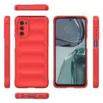 Casotec Back Cover for Motorola Moto G62 5G | Full Camera Protection | Liquid Silicon Case | Flexible Bumper Case for Motorola Moto G62 5G (Red)
