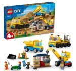 Lego City Construction Trucks And Wrecking Ball Crane 60391 (235 Pieces), 4Y+