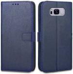 Zybux Samsung Galaxy S8 Plus Blue Artificial Leather Mobile Flip Case with Holder