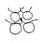 Love Creation Black & White Nazariya for Baby Girls & Baby Boys (Set of 4) - Adjustable Size Cotton Thread Black Nazar Bracelet for Hands & Foot for New Born Babies