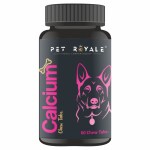 Pet royale Calcium Tablets for Dogs |Adult Dog Calcium Tablets | 60 chewable Tablets