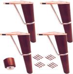 Fascination Gold Metal Italian Shaped Furniture Leg Cabinet Legs, 6 Inch (Pack Of 4)