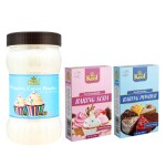 Mr.Kool Vanilla Whipping Cream Powder 250gm, Baking Powder 100gm and Baking Soda 100gm.Pack of 3