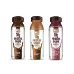 MuscleBlaze 18 g Protein Shake, No Added Sugar, Lactose Free, Weight Management, Café Mocha, Chocolate and Strawberry Cream, Pack of 12 (200 ml*12)