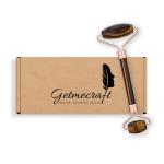 Getmecraft Jade Roller For Face, Tiger Eye Crysral Facial Roller Natural Crystal Stone Roller Massager Double Neck Face & Neck Massage