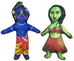 RKSRG GOVARDHAN MART Krishna and Demon Putana Dolls Children's Stuffed Toy Wonderful Handmade Soft Toys for Children Play Set Of Two