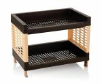 Eversun Multipurpose Brown Plastic Organizer Kitchen and Office Rack with Wheels (23 x 30 x 35 cm)