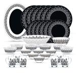 LUMINARC Pack of 33 Glass Made in United Arab Emirates(UAE) French style sodalime glass SIMPLY KASSIA Dinner Set
