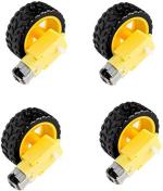 Super Debug BO Motor Dual Shaft and Wheels Smart Car Robot Gear Motor (Pack Of 4) SDM0005C2