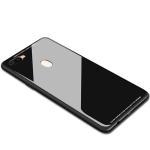 JOBINKA (Glass Back Oppo F9 Black) Luxurious Toughened Glass Back Case with Shockproof TPU Bumper Case Cover for Oppo F9/A5s /A12/A11k/F9 Pro/A7/Realme 2 Pro (Black)