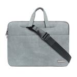 Probus 14 Inch Premium Suede Leather Laptop Bag - Laptop Sleeve/Cover  (Dark Grey, 14 inch)