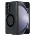 Star Craftune YOUNGKIT for Samsung Galaxy Z Fold6 Case, Compatible with MagSafe, Miltary Shockproof Hard Translucent Matte Back Cover & Soft Bumper Magnetic Phone Case for Galaxy Z Fold 6 - Black